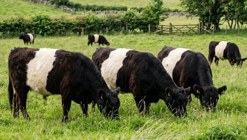 Belted Galloway cattle